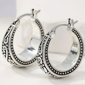 Silvertone Hoop Earrings